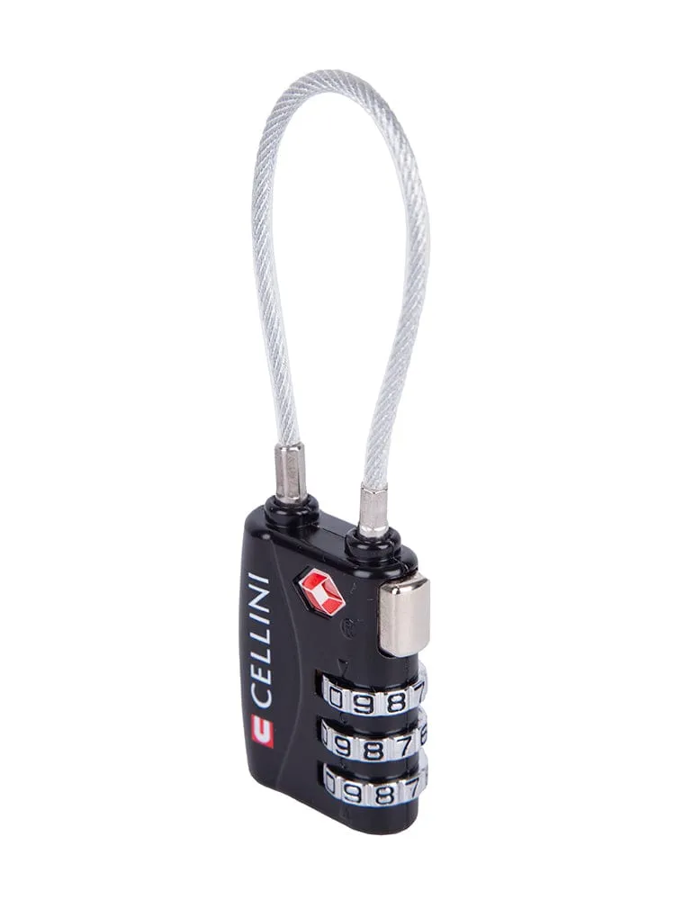 Cellini Accessories Tsa Cable Lock Black 331015