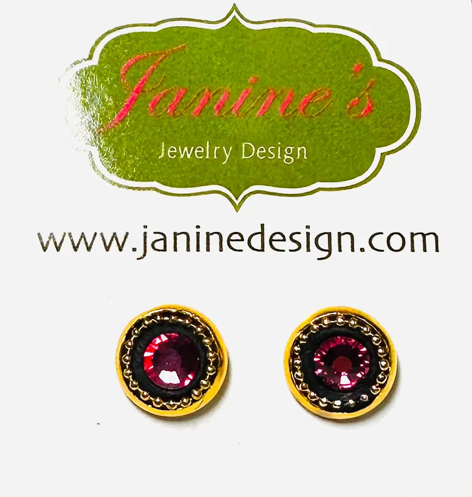 Chain and Crystal Studs/Sprkle Studs,GP Stud Earrings
