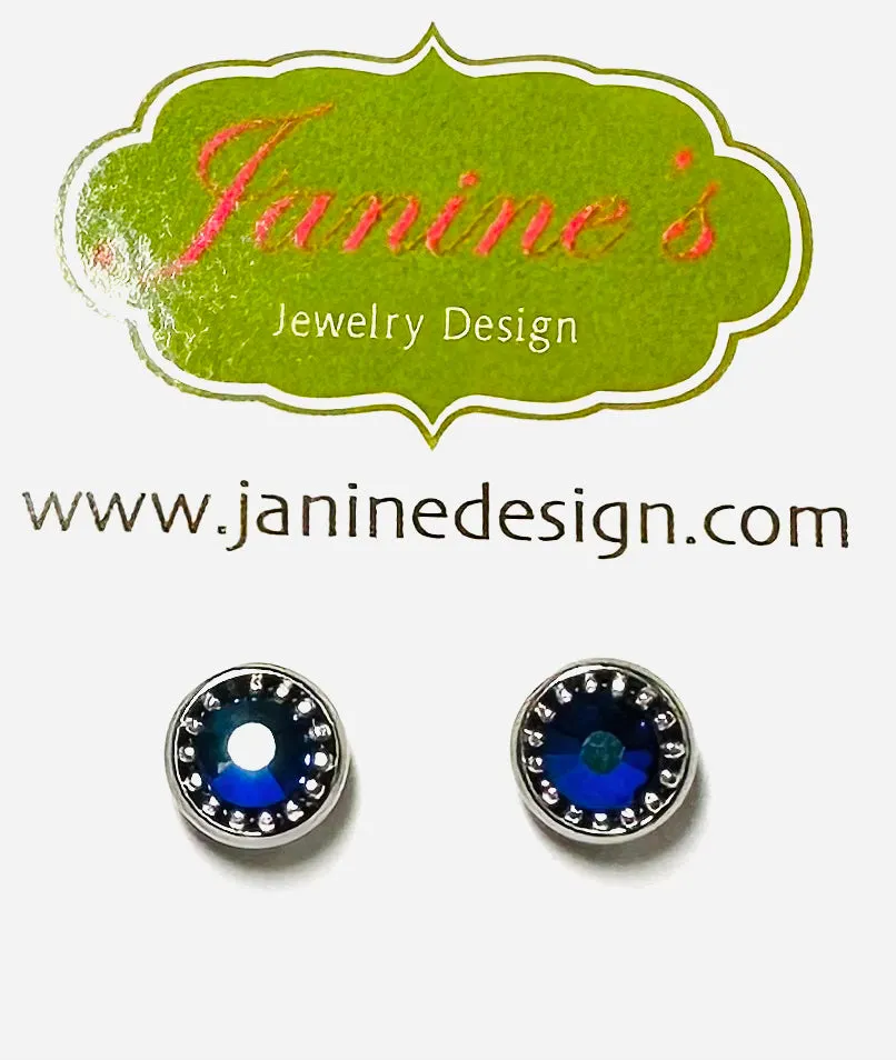 Chain and Crystal Studs/Sprkle Studs,GP Stud Earrings