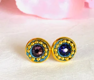 Chain and Crystal Studs/Sprkle Studs,GP Stud Earrings