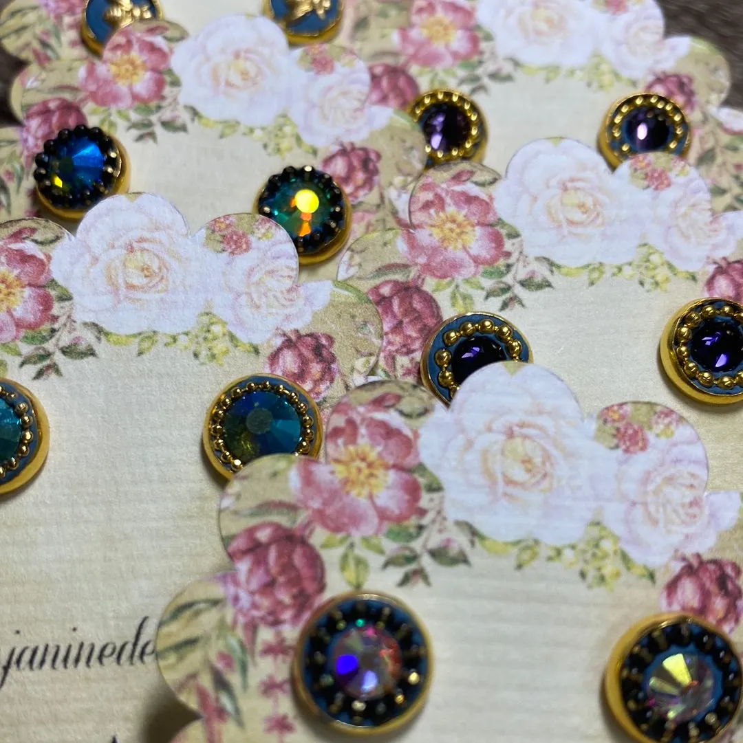 Chain and Crystal Studs/Sprkle Studs,GP Stud Earrings