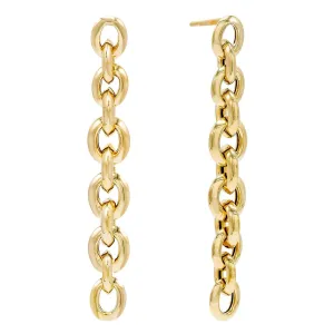 Chain Drop Stud Earring