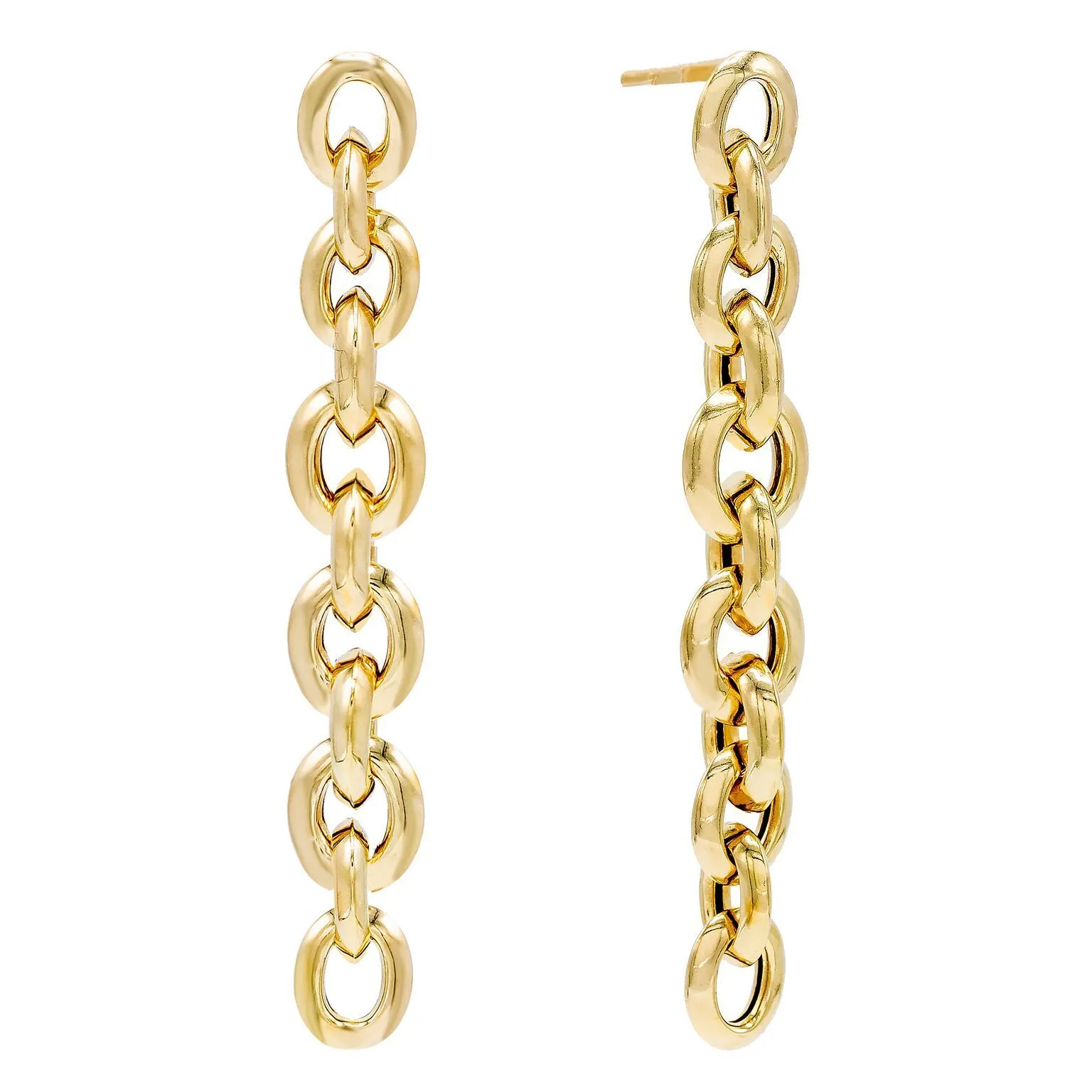 Chain Drop Stud Earring