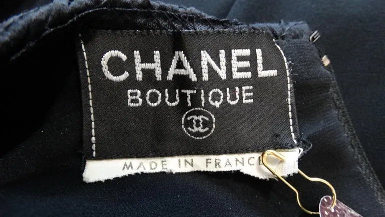 Chanel Boutique Black Evening Dress
