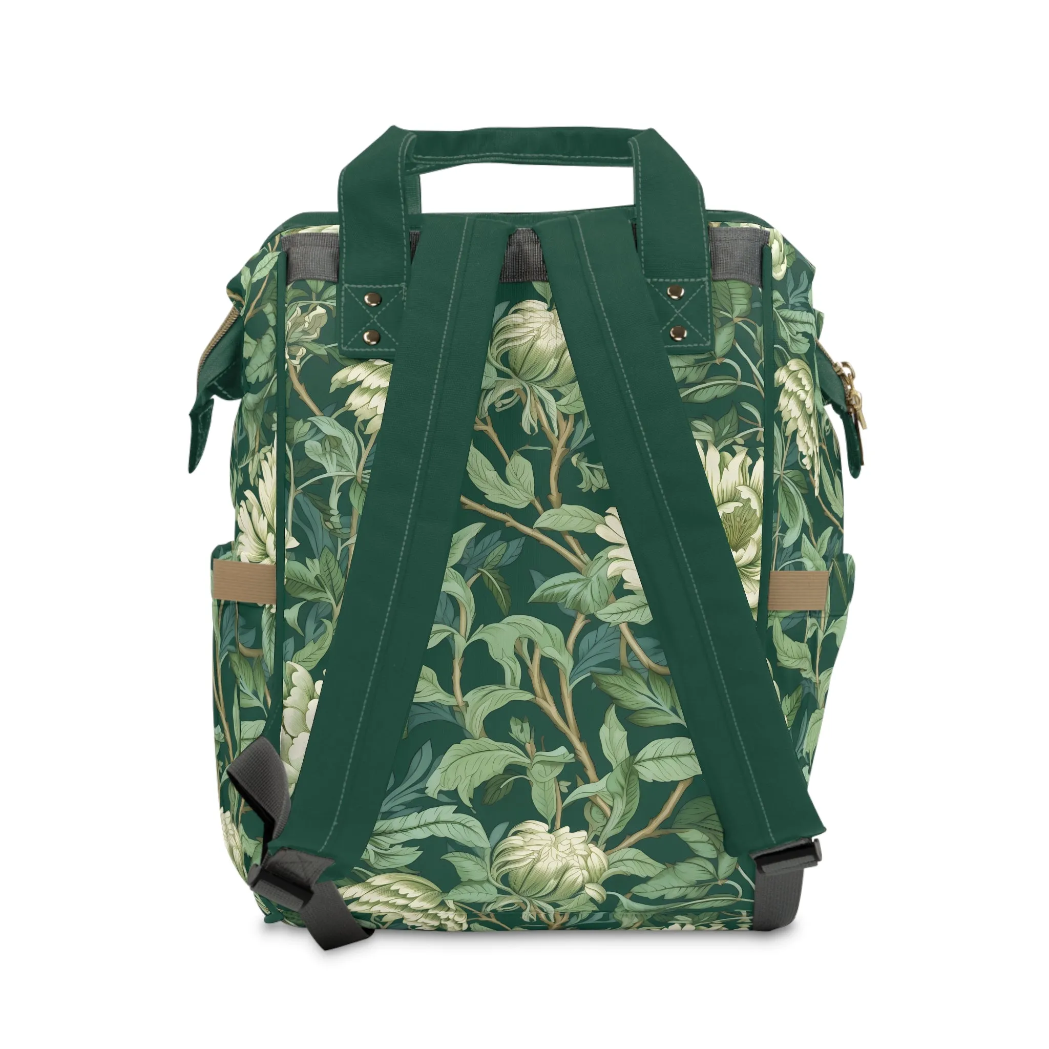 Chinoiserie Diaper Backpack - Elegant & Practical Baby Bag with Traditional Asian Motifs, Perfect for Stylish Parents
