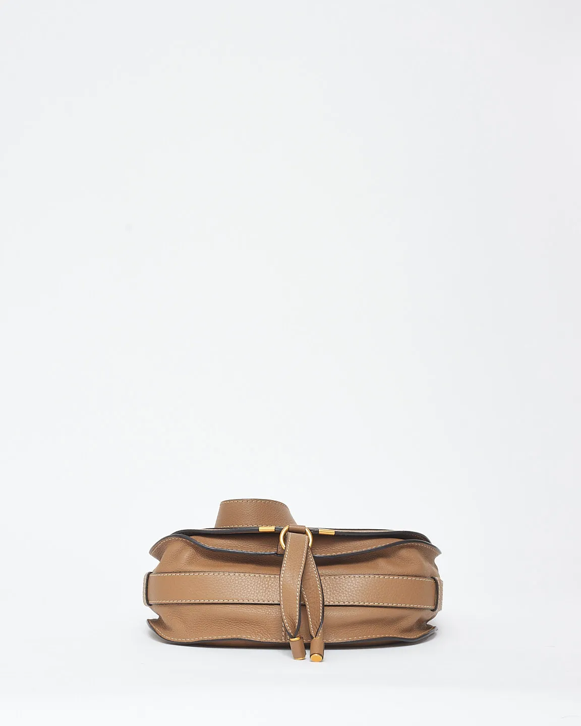 Chloé Brown Leather Marcie Crossbody Saddle Bag