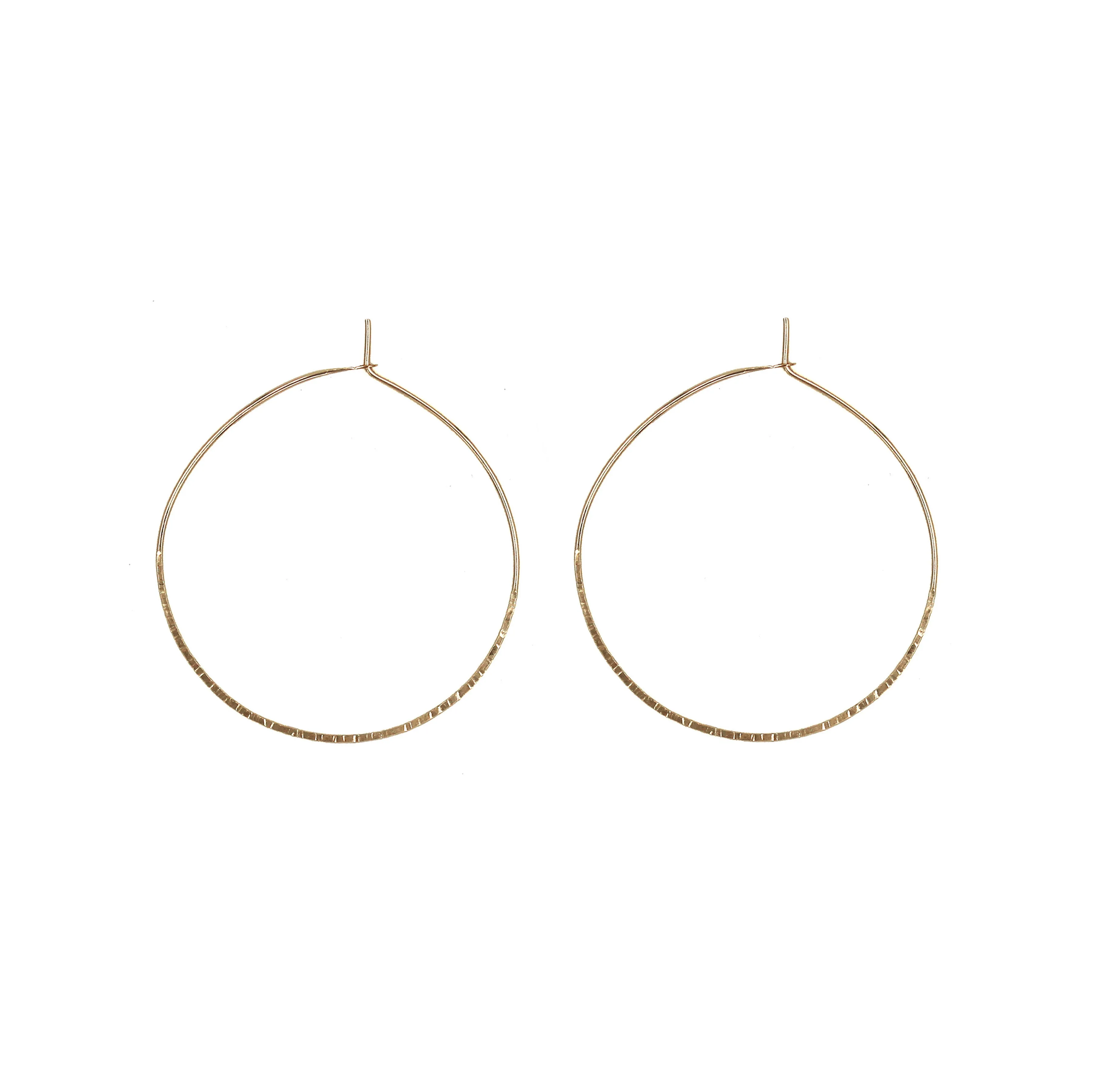 Christine 1.50" Textured Hoop Earrings