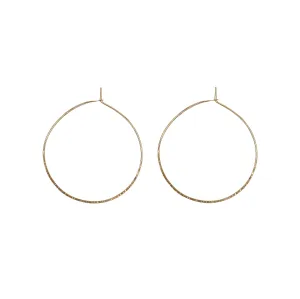 Christine 1.50" Textured Hoop Earrings