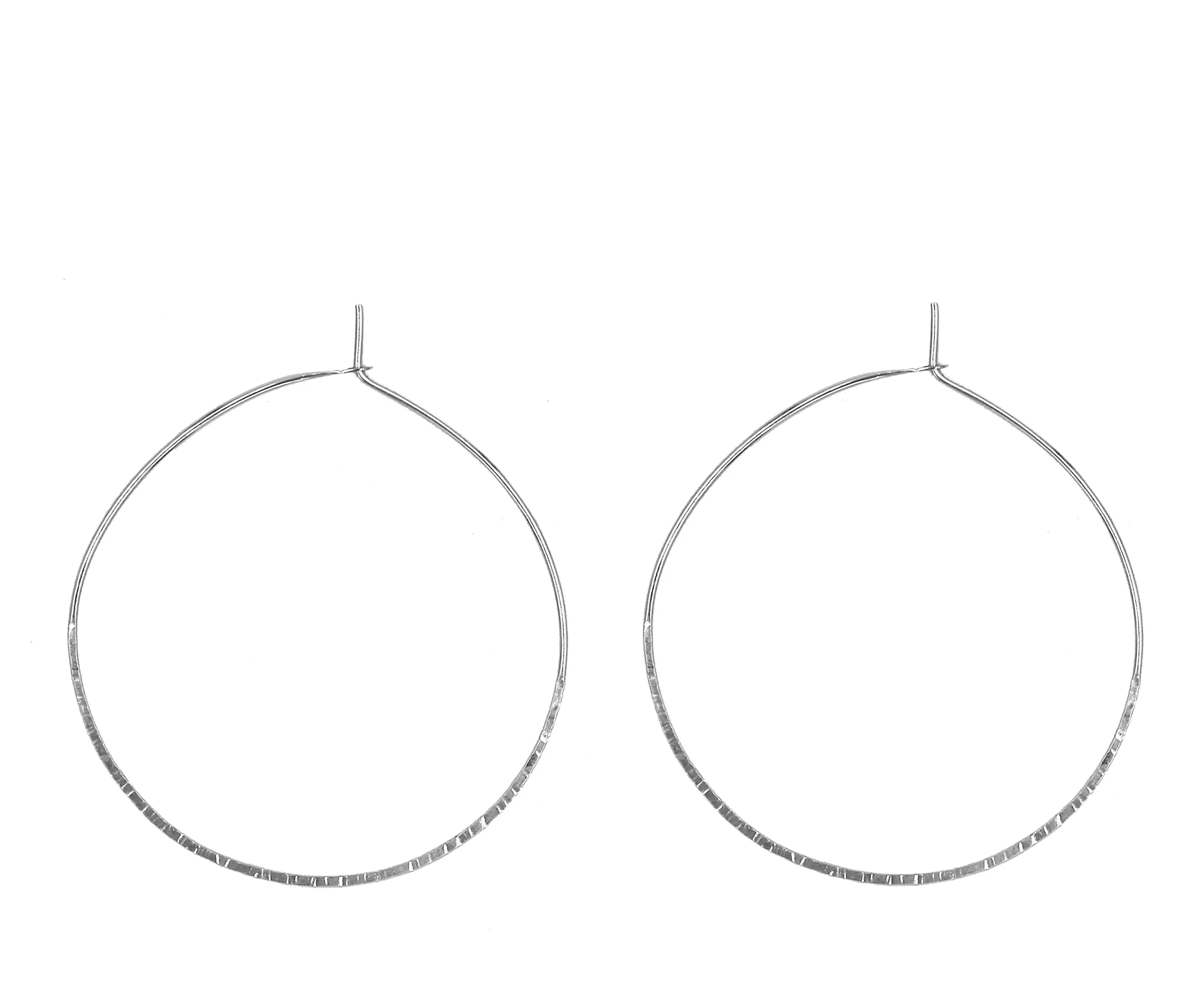 Christine 1.50" Textured Hoop Earrings