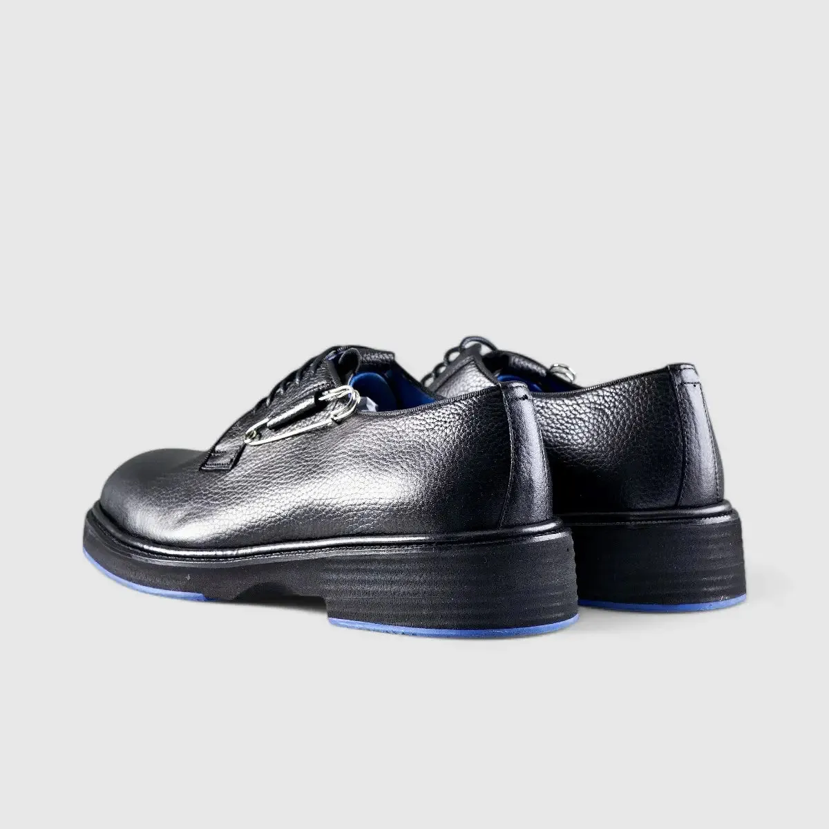 Chunky Sole Dress Oxfords Black Floater Blue Sole 0218