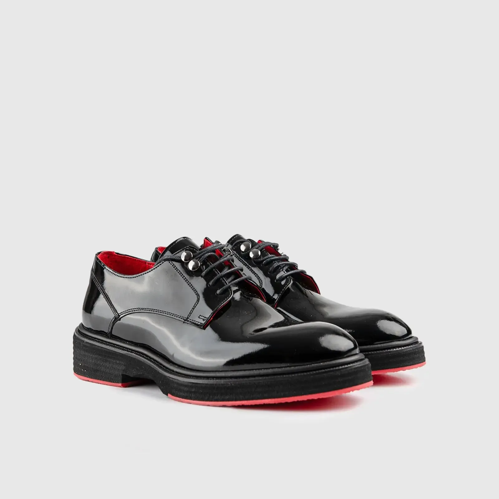 Chunky Sole Dress Oxfords Black Patent 0234/1