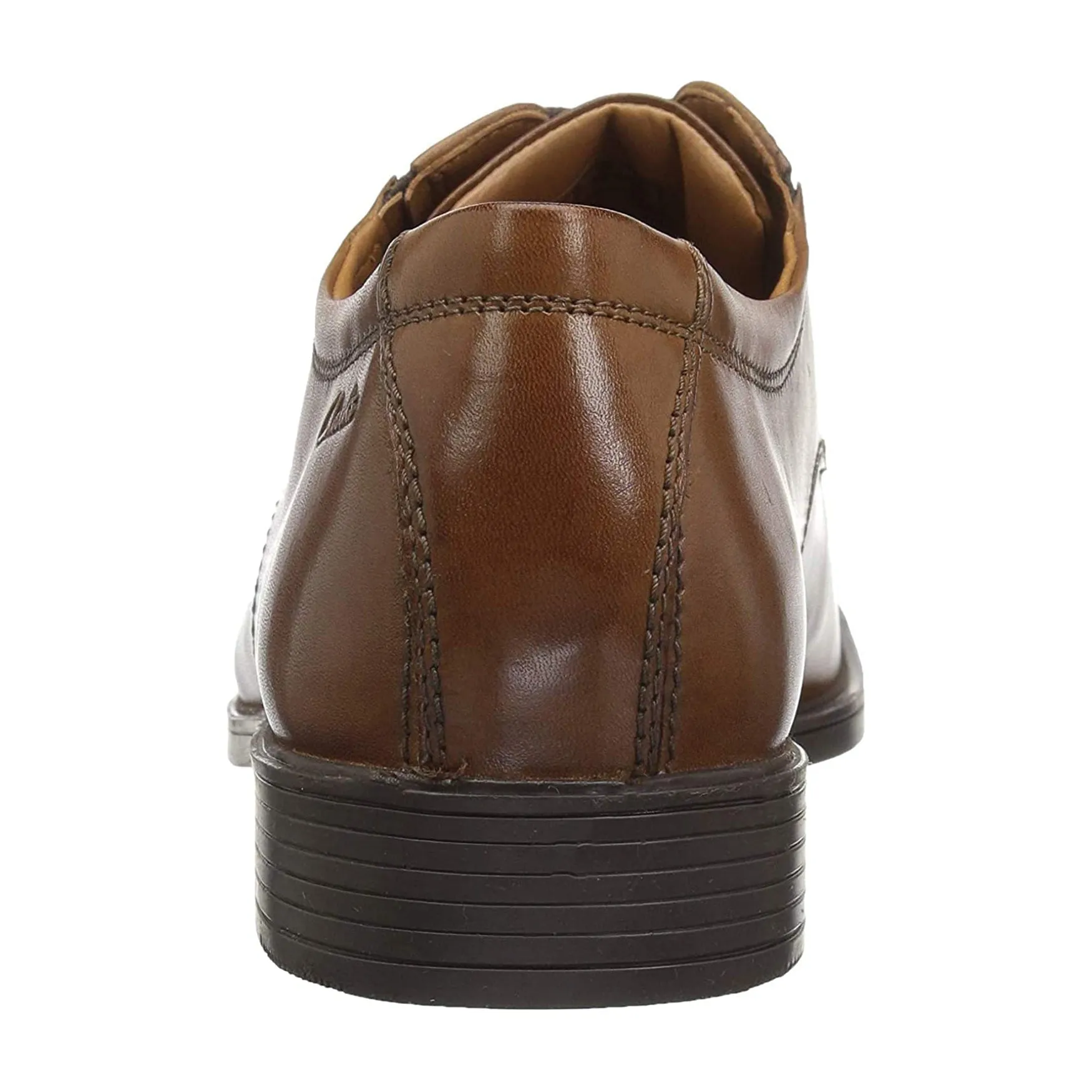 Clarks Men's Tilden Plain Dark Tan Oxford Shoes
