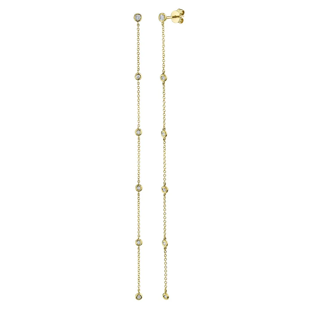 Classic Diamond Station Linear Earrings