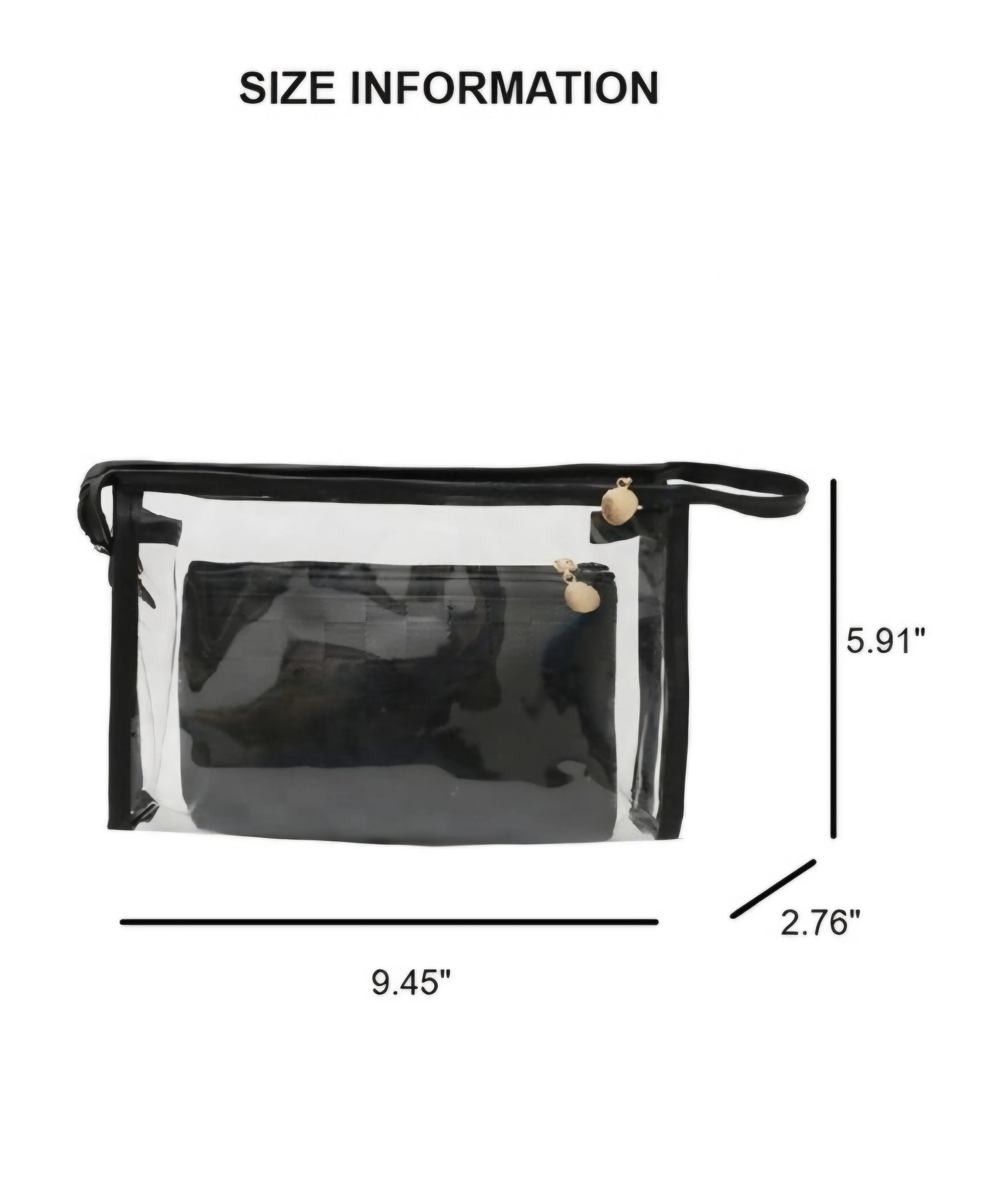 CLEAR CHECKERED TRAVEL POUCH SET (multi)