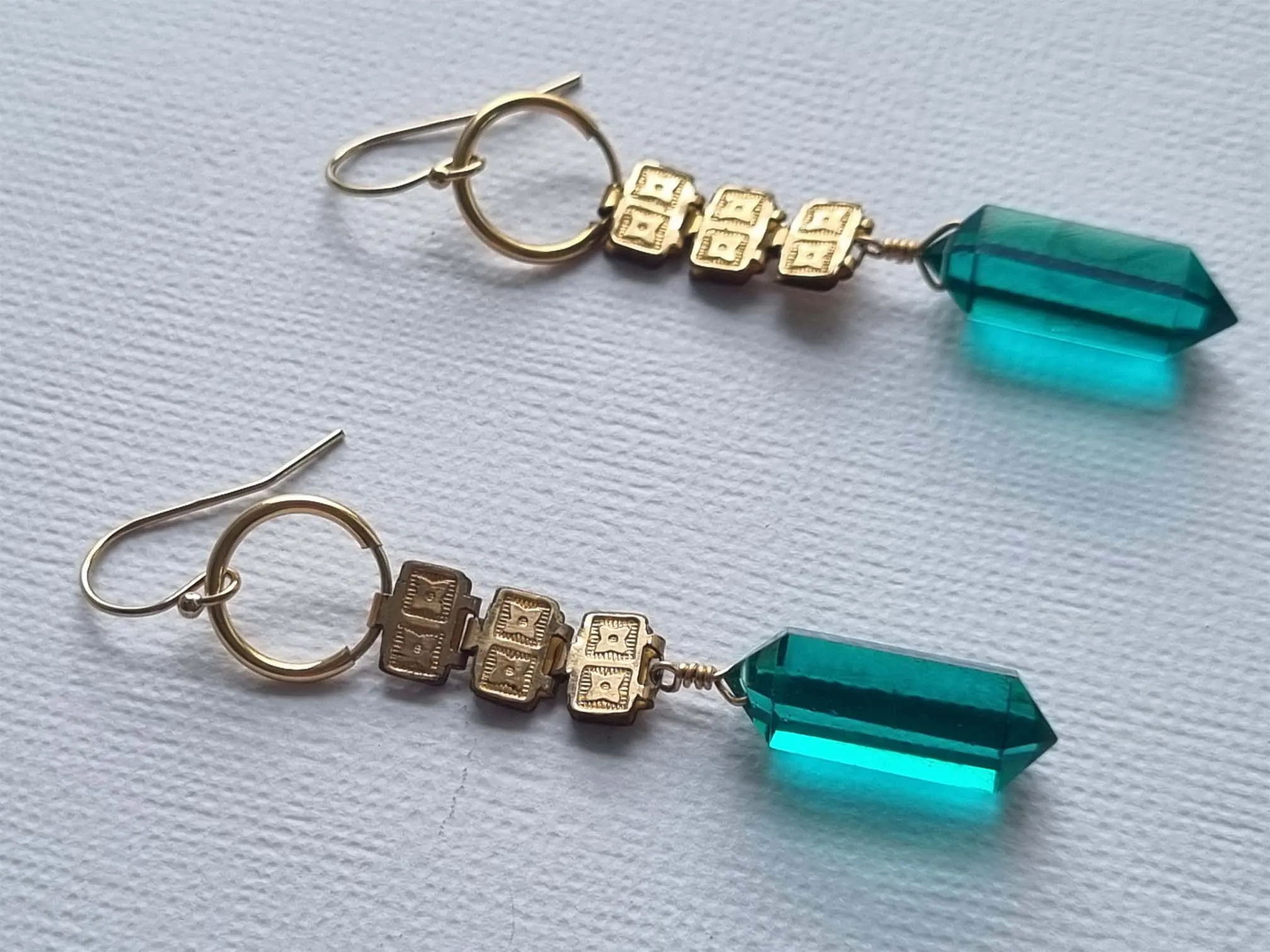 Cleopatra in Shanghai | green quartz long earrings