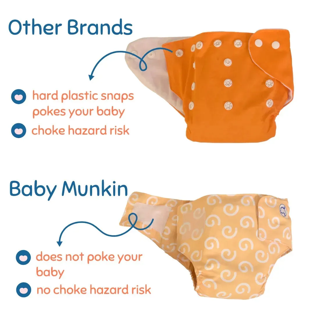 Cloth Diaper | Honeycomb | Velcro Closure | Wrap On Style | With 2 Diaper Pads Free