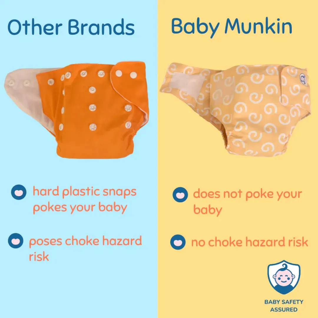 Cloth Diaper | Honeycomb | Velcro Closure | Wrap On Style | With 2 Diaper Pads Free