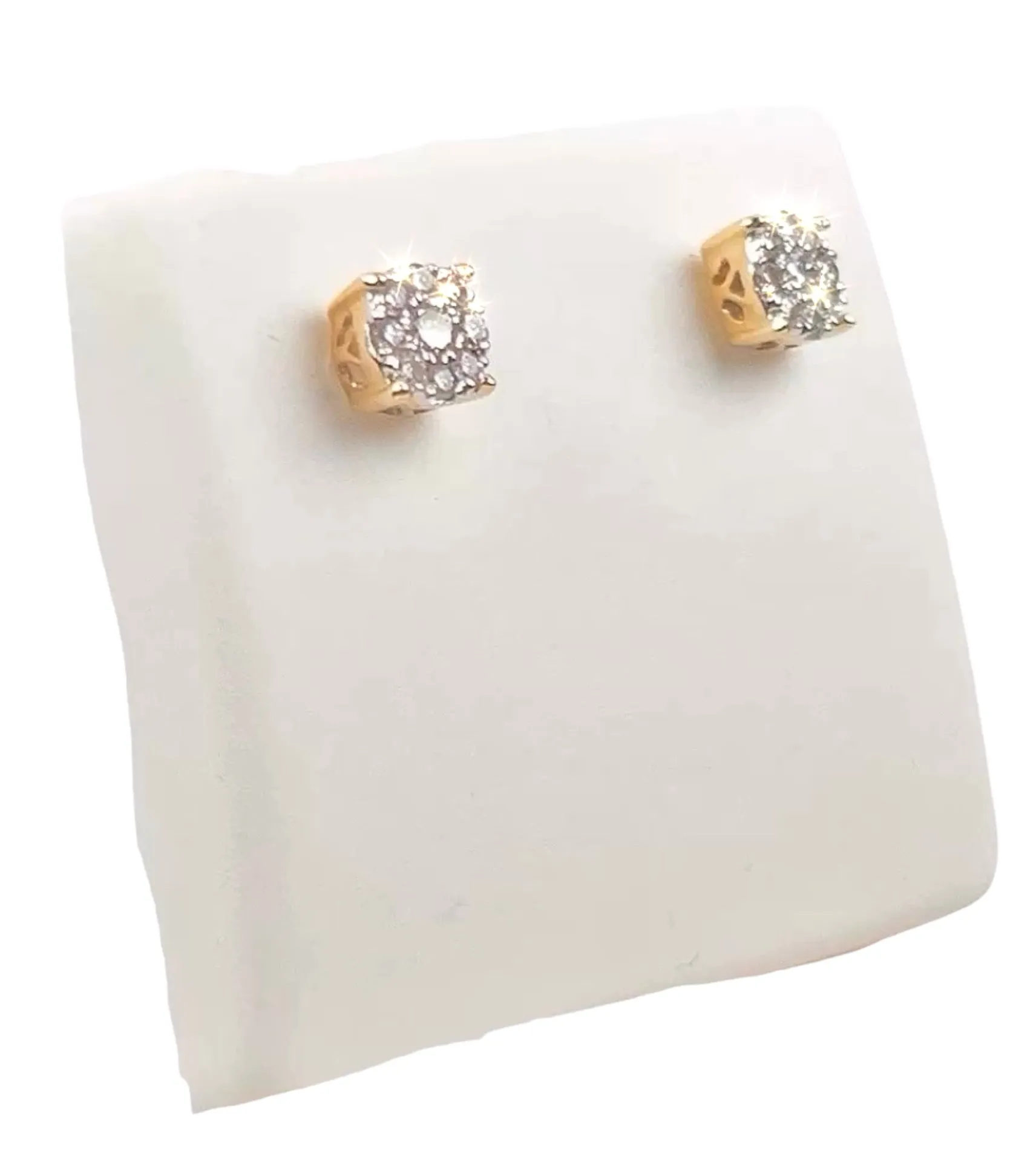 Cluster Diamond Stud Earrings