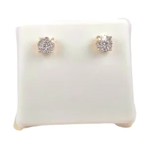 Cluster Diamond Stud Earrings