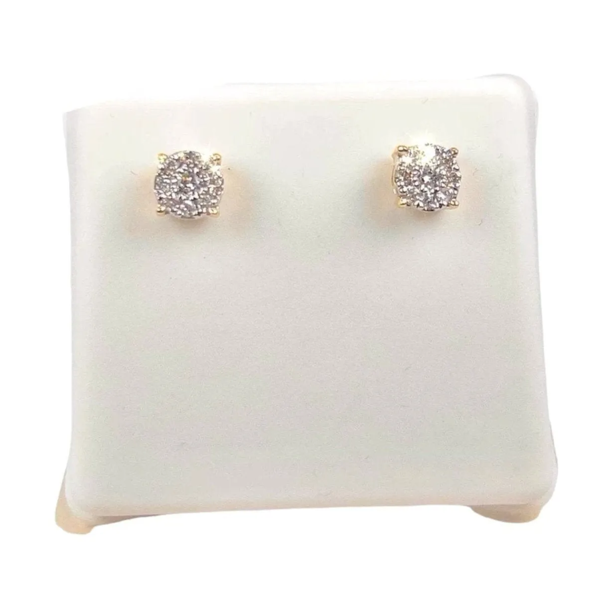 Cluster Diamond Stud Earrings