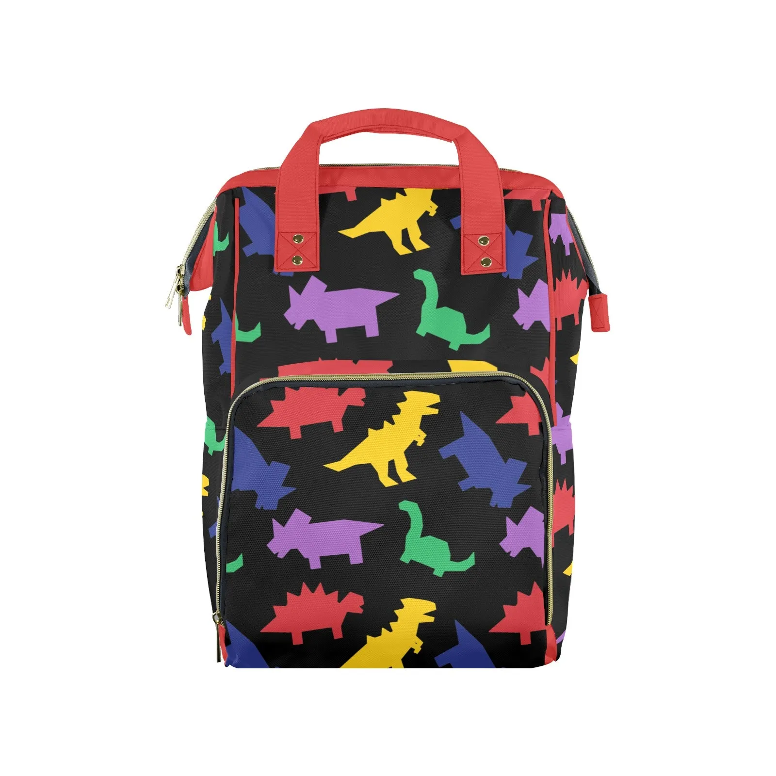 Colorful Dinos Large Diaper Bag