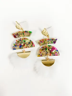 Confetti Tassel Drop Earrings