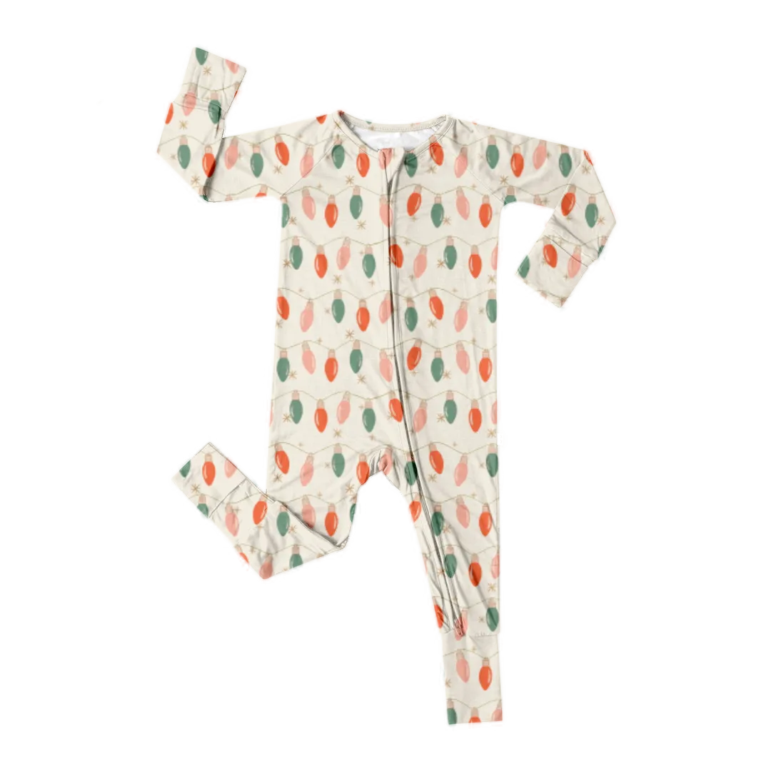 Convertible Bamboo Romper- Winter Lights