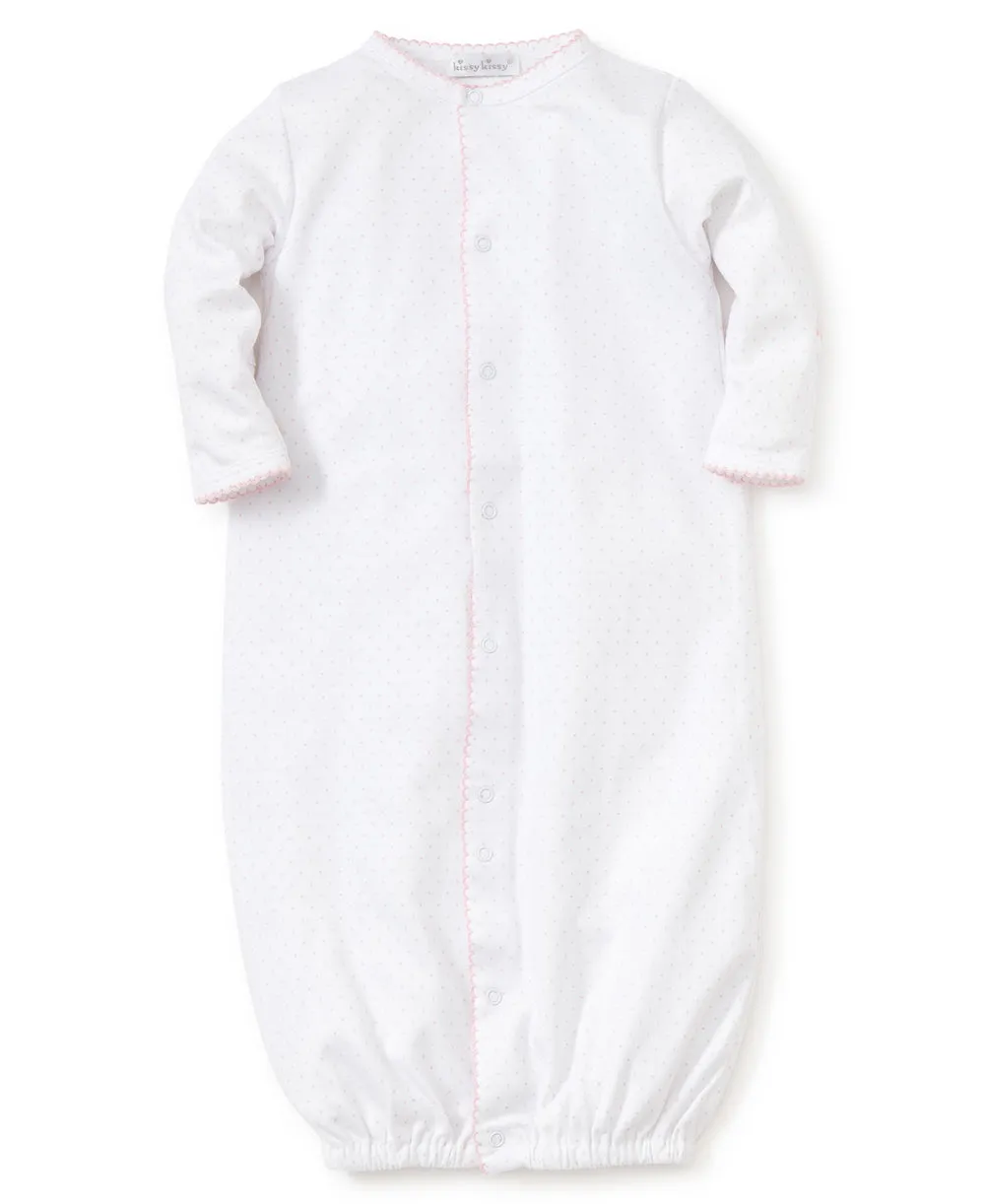 Convertible Gown | White w/ Pink Dots