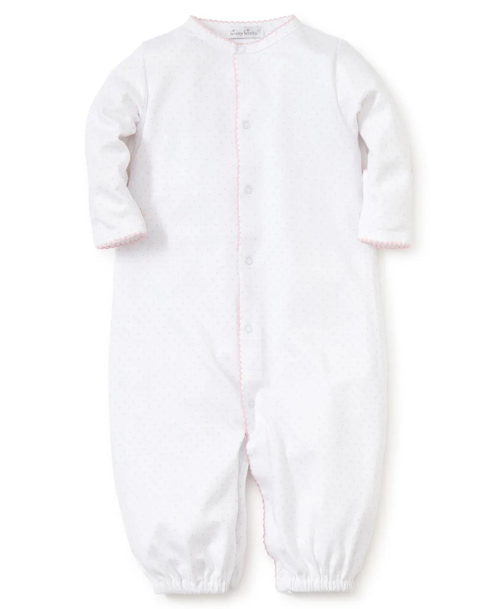 Convertible Gown | White w/ Pink Dots
