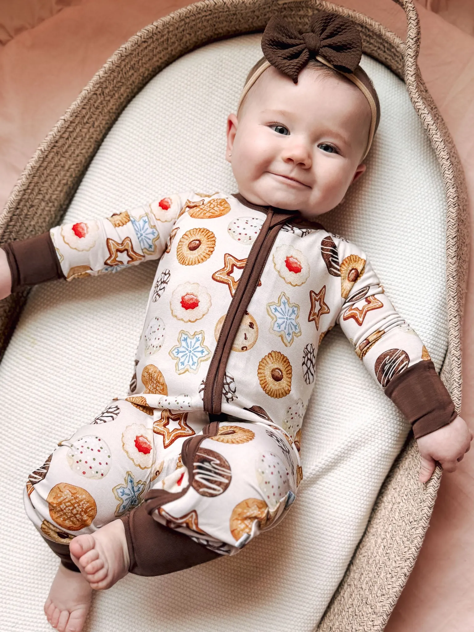 Cookie Swap | Convertible Bamboo Zipper Baby Pajamas