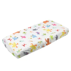 Copper Pearl - Changing Pad Cover - Sesame Friends