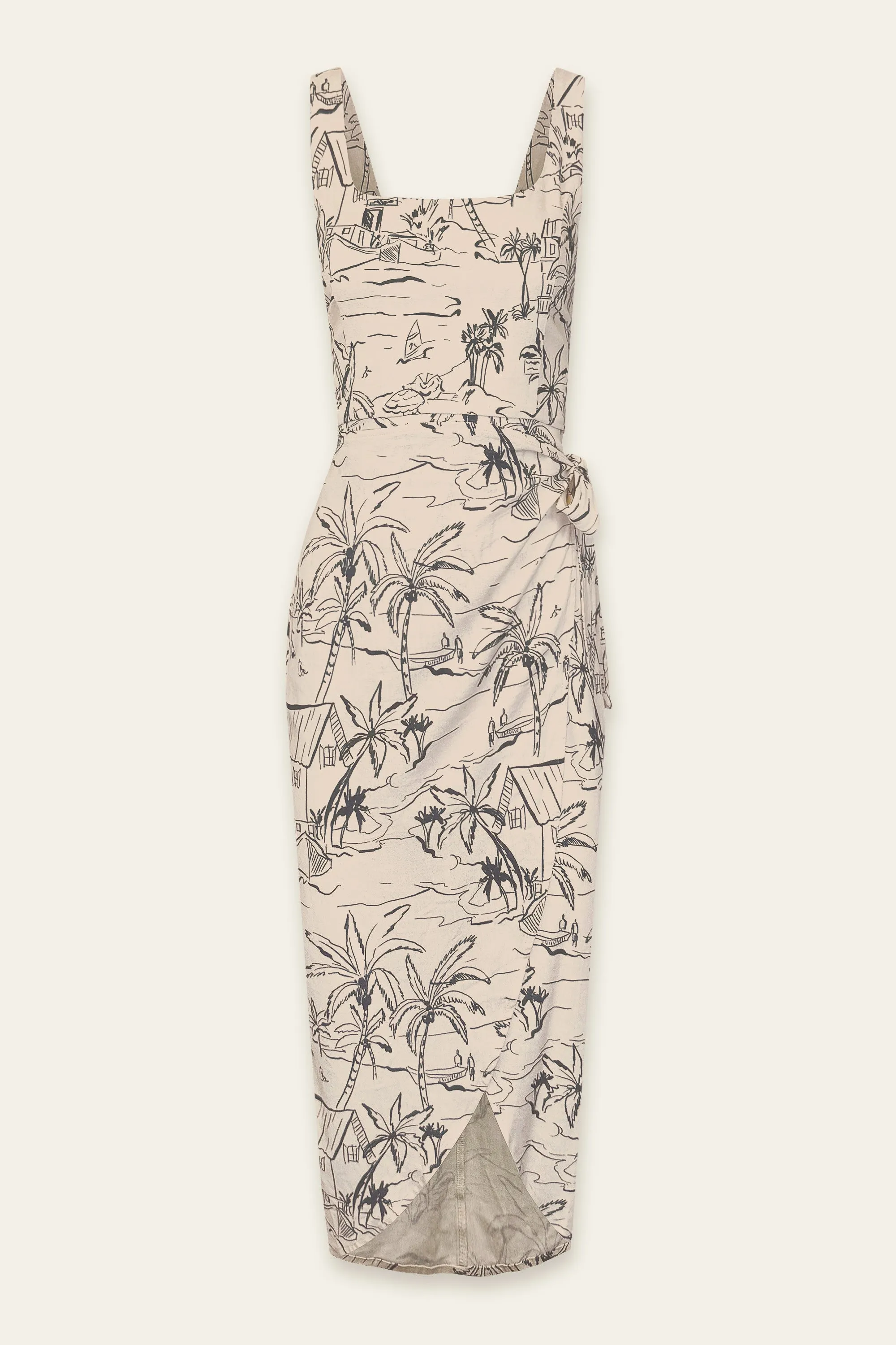 Coralie Tulip Hem Midi Wrap Dress