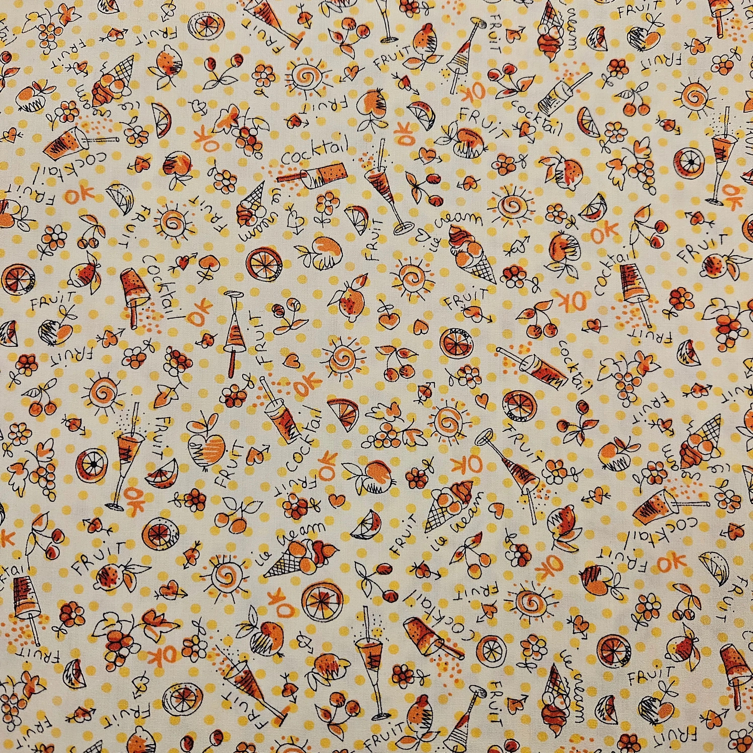 Cotton Poplin Cocktail Print