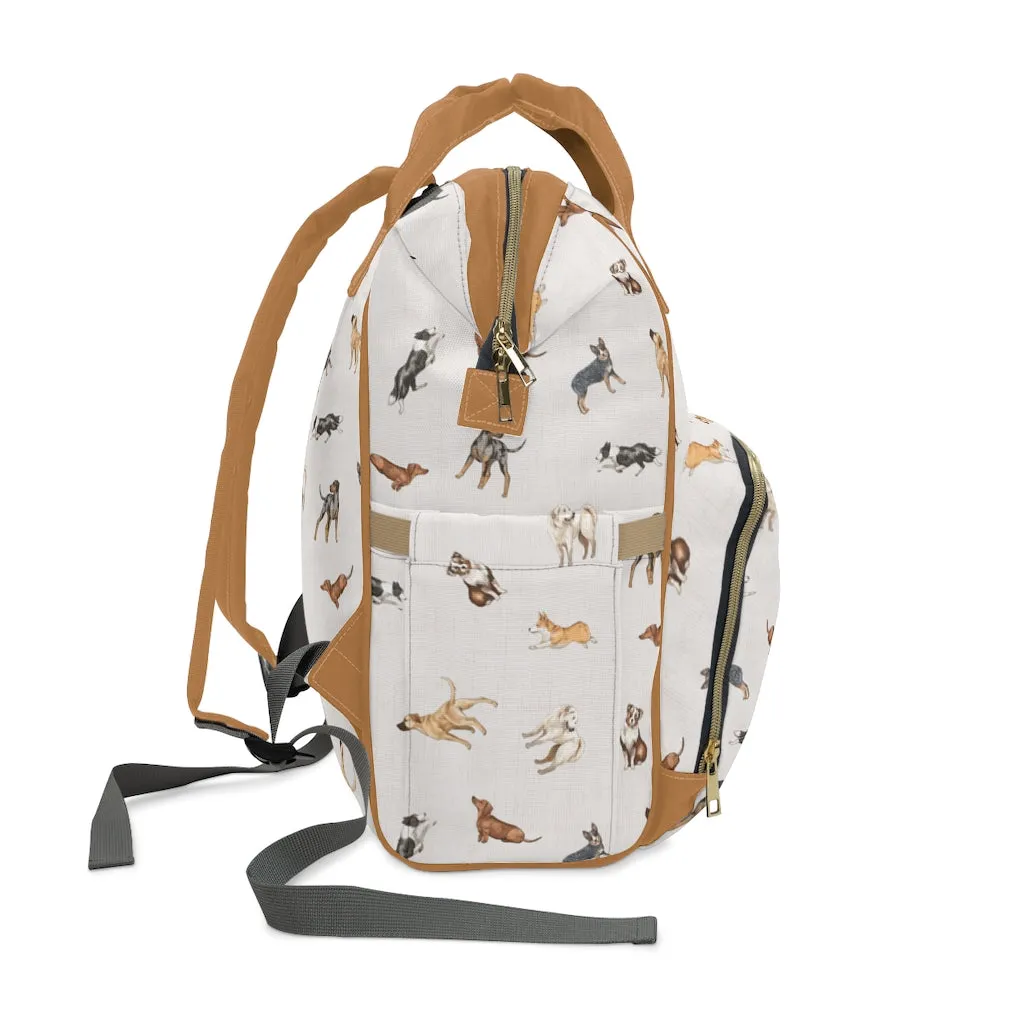 Cow Dogs Diaper Bag in Cream