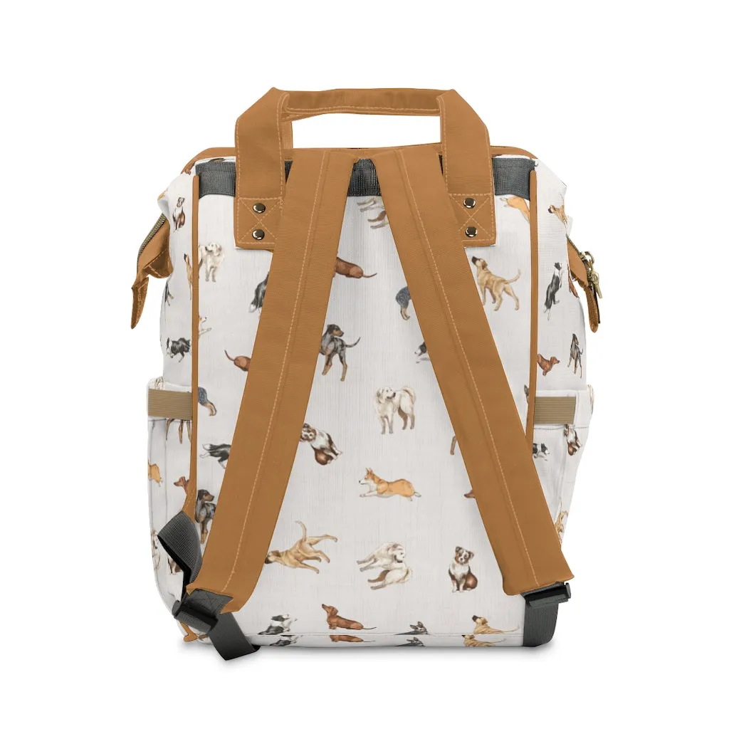 Cow Dogs Diaper Bag in Cream