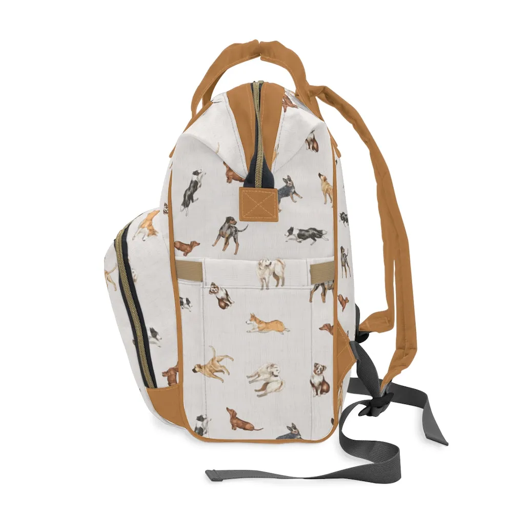 Cow Dogs Diaper Bag in Cream