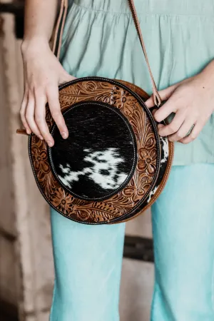 Cowhide Circle Purse