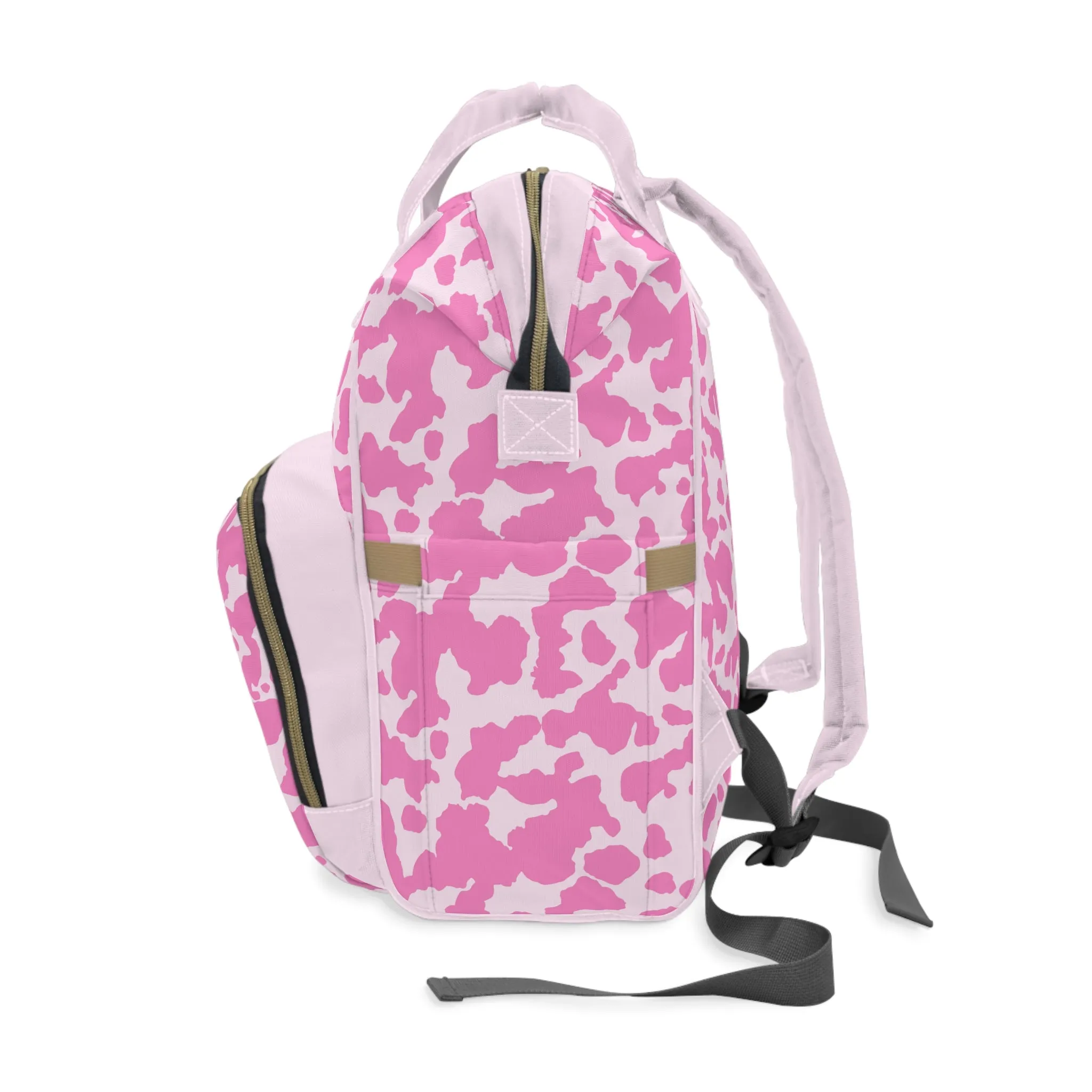 Cowhide Diaper Backpack - Chic & Durable Baby Bag with Genuine Cowhide Patterns, Perfect for Stylish Parents