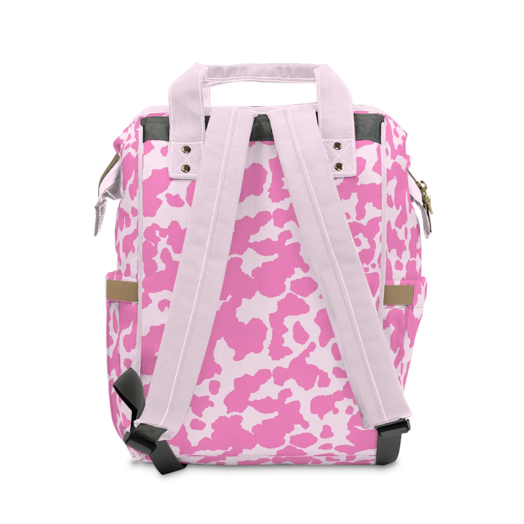 Cowhide Diaper Backpack - Chic & Durable Baby Bag with Genuine Cowhide Patterns, Perfect for Stylish Parents