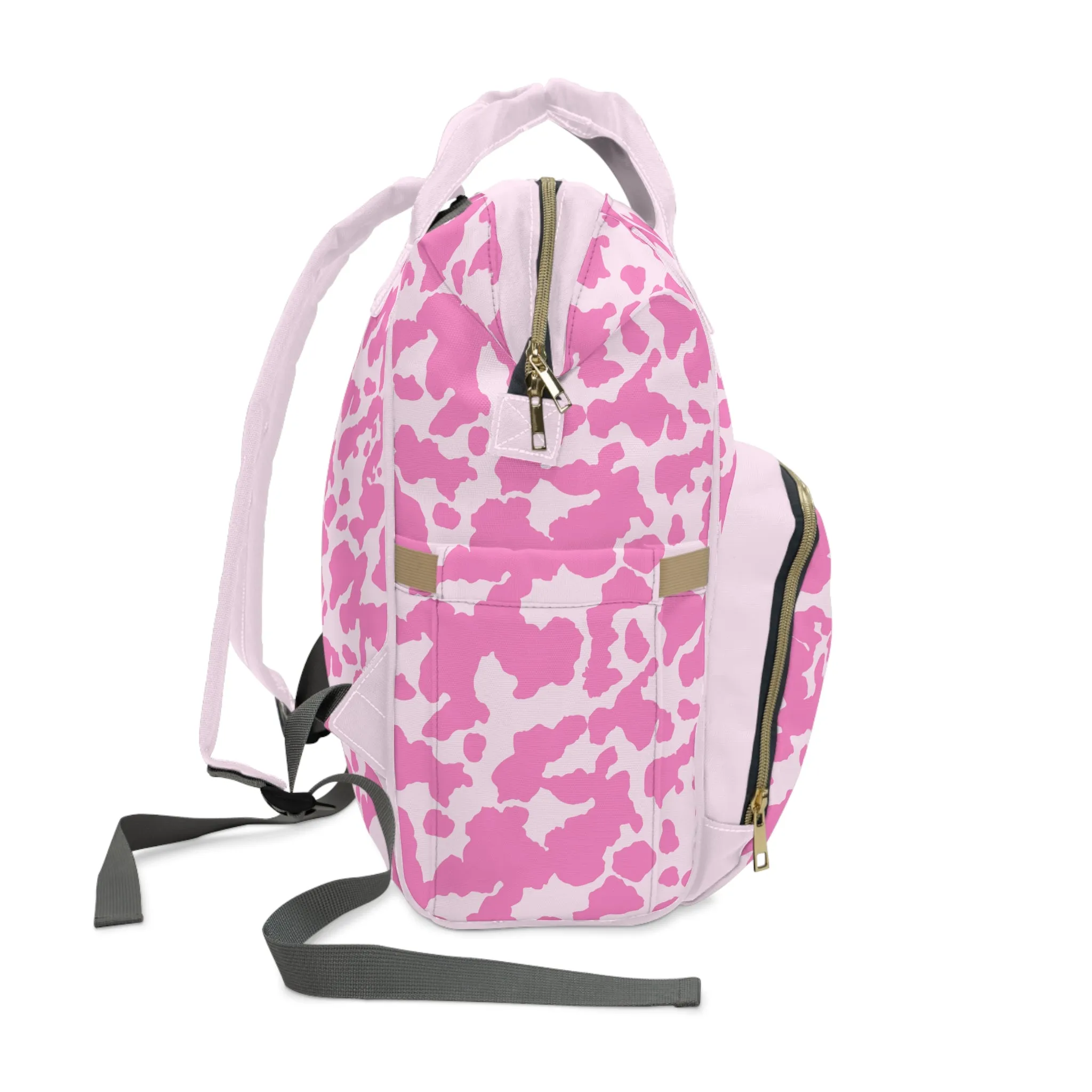 Cowhide Diaper Backpack - Chic & Durable Baby Bag with Genuine Cowhide Patterns, Perfect for Stylish Parents