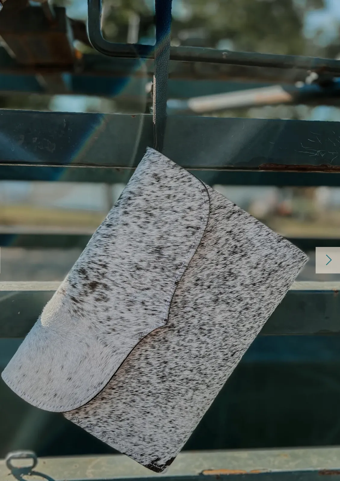 Cowhide Diaper Clutch