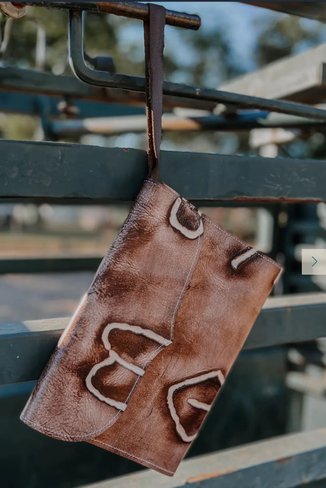 Cowhide Diaper Clutch