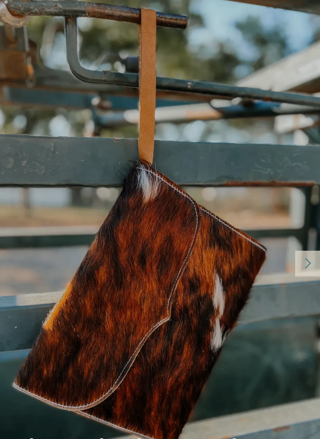 Cowhide Diaper Clutch