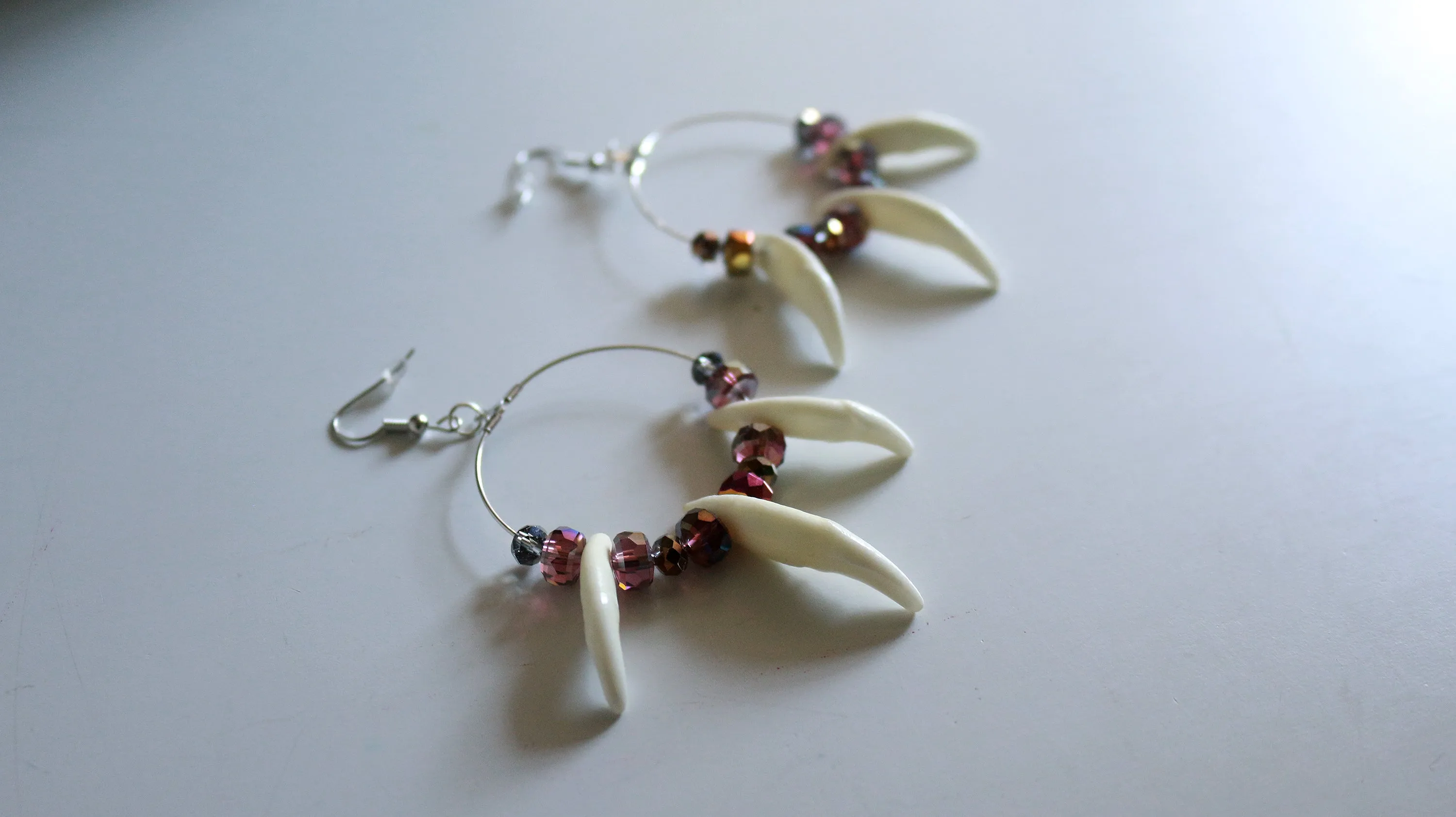 Coyote Teeth Hoop Earrings
