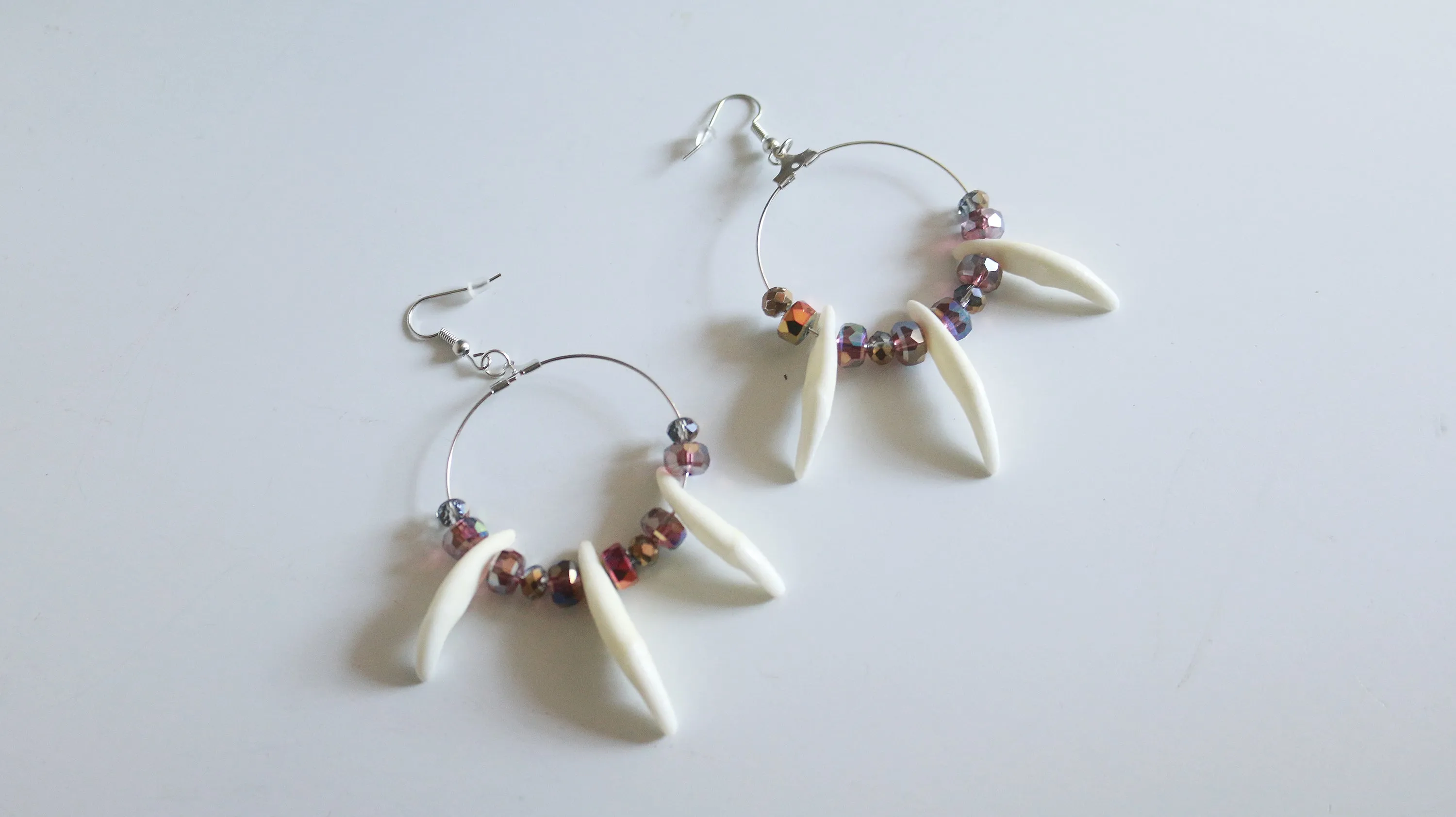 Coyote Teeth Hoop Earrings