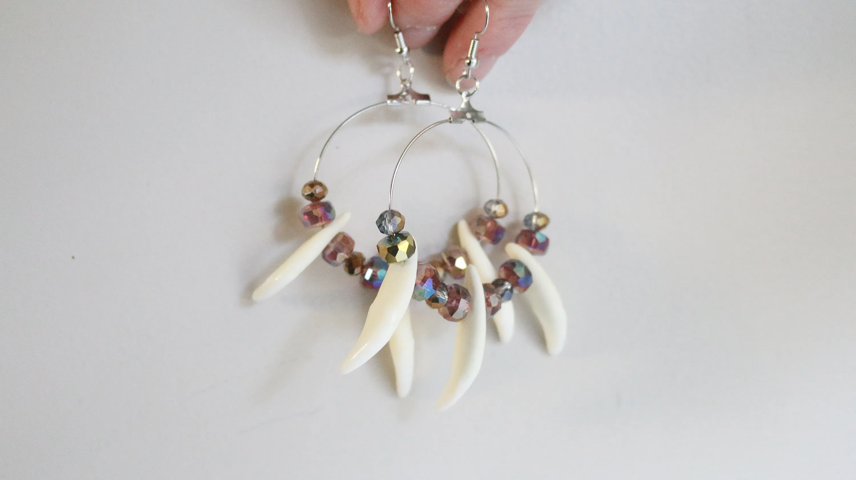 Coyote Teeth Hoop Earrings