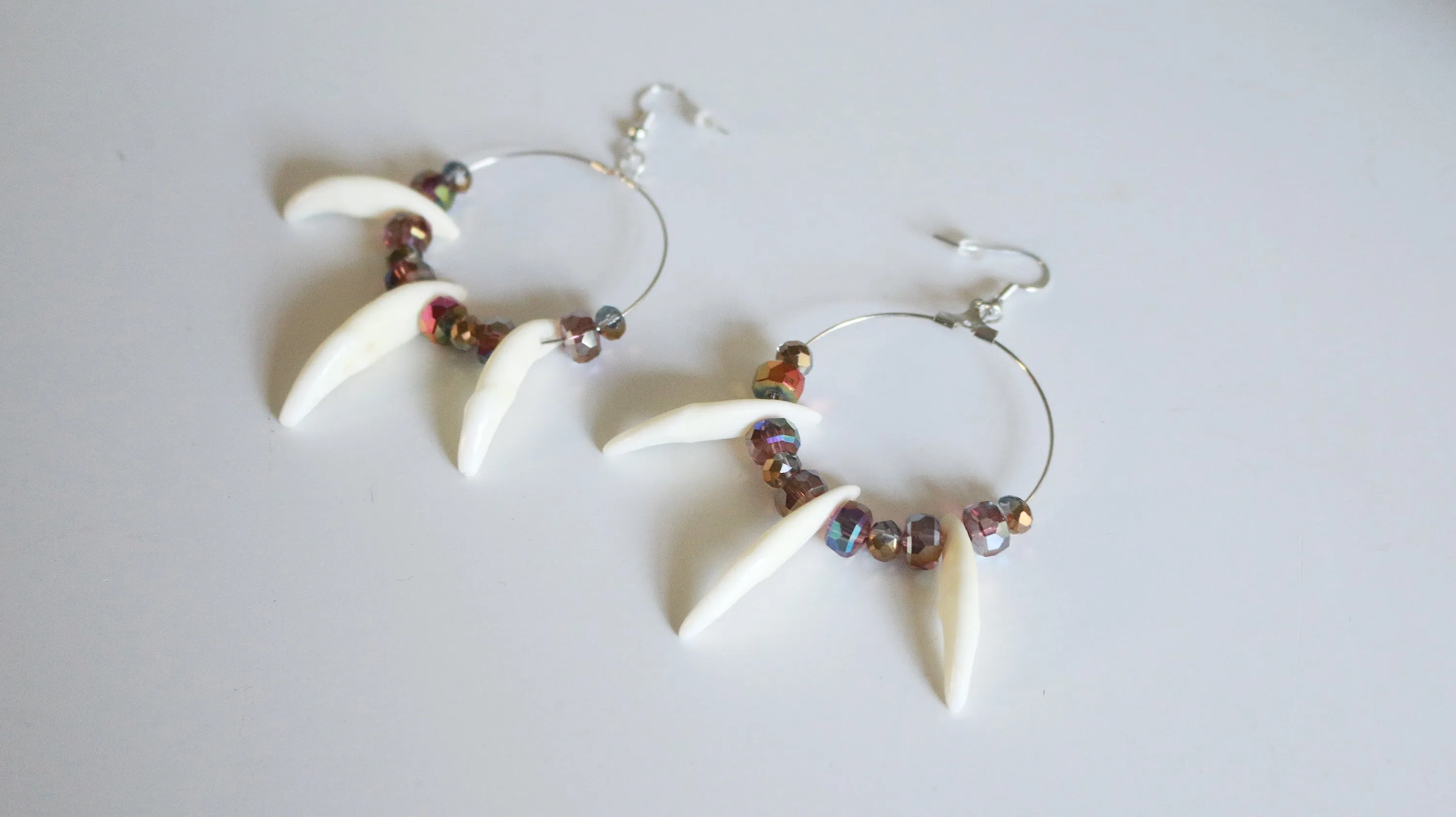Coyote Teeth Hoop Earrings