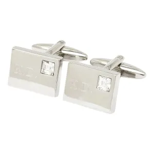 Crystal Cufflinks Personalised With Engraved Initials