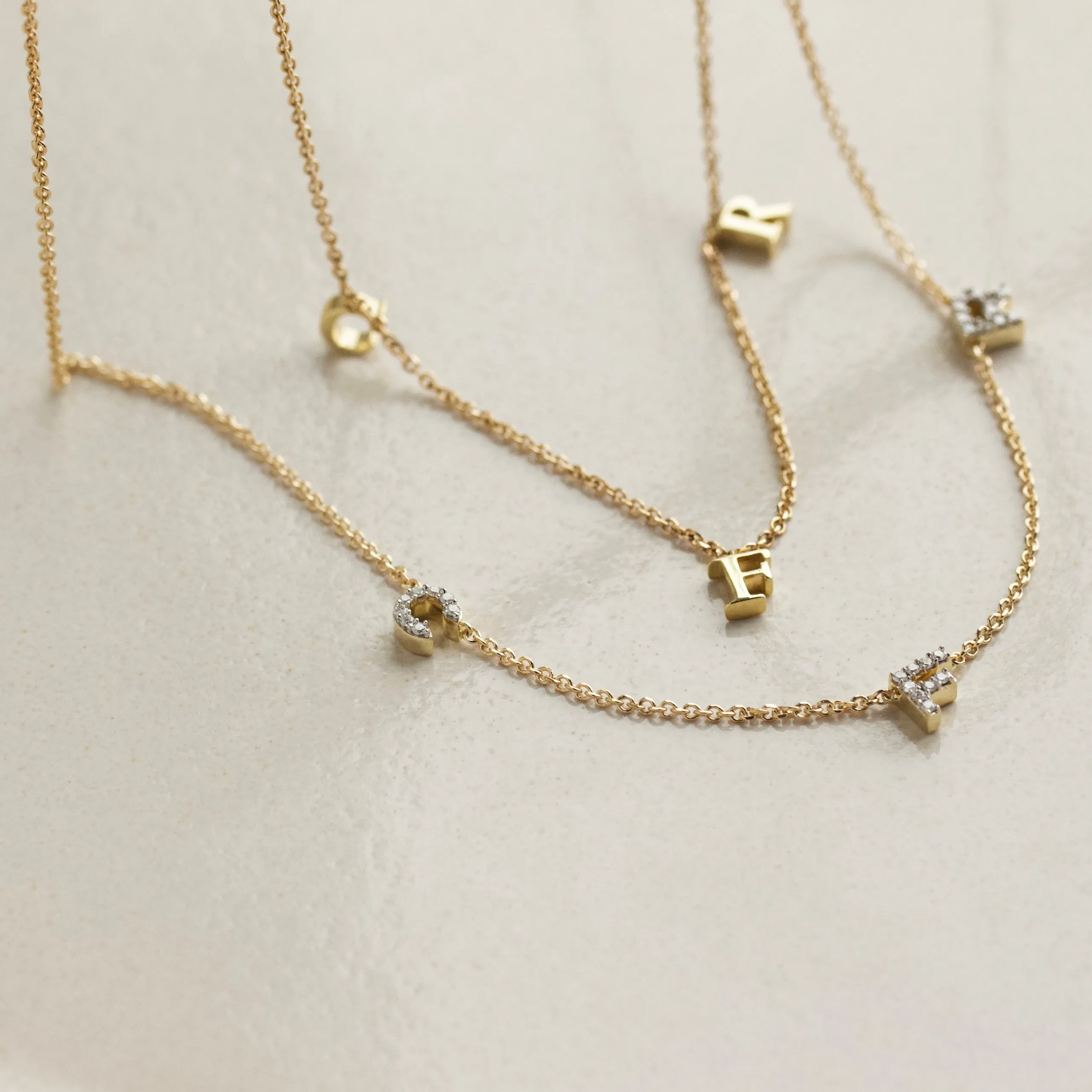 Custom Made Drop Initial Necklace