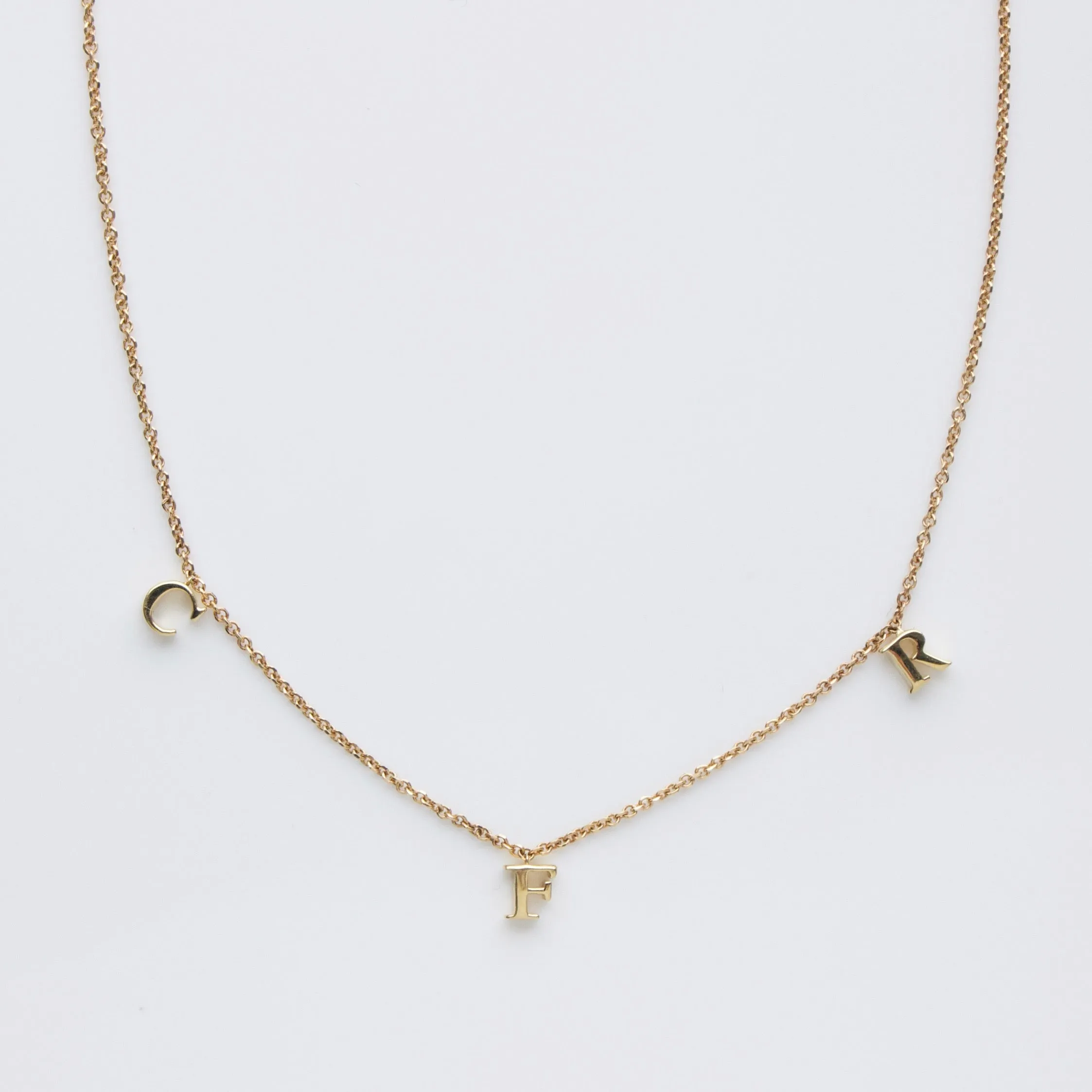 Custom Made Drop Initial Necklace
